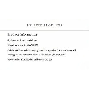 Vestido con cuello en U y relleno de seda de morera modal de alta densidad de la marca Simple Love - Product Image 5