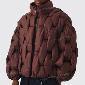 Novedad 2025: Chaqueta Acolchada para Hombre, Tejida a Mano, con Capucha, Estilo Casual, para Invierno - Product Image 3