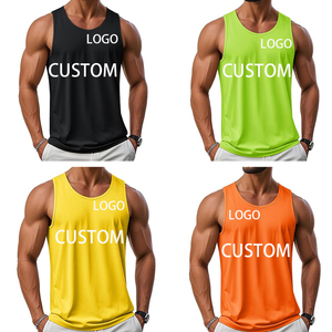 कस्टम ग्रीष्मकालीन पुरुषों के खेल में सांस लेने योग्य त्वरित शुष्क फिटनेस प्रशिक्षण सिंगलेट सूट आउटडोर पुरुषों के टैंक शीर्ष पर - Product Image 1