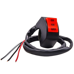 22mm LED Headlight <strong>Switch</strong> Far Near Three Line Motorcycle Handlebar <strong>Switch</strong> Button <strong>Used</strong> As ON/ON/OFF <strong>Switch</strong> for General Lights - Product Image 1
