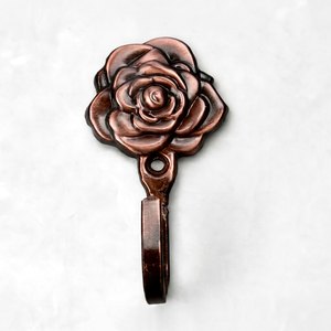Vintage Style Rose Wall <b>Hook</b> Metal Rust Resistant Flower Design Single <b>Hook</b> for Clothing Display Door Hanger Stylish Home Accent - Product Image 1