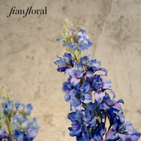 FONG IAN Nouveau Design Delphinium Artificiel Bleu, Faux Jacinthe Florale en Latex Effet Réel pour Mariage ou Décoration Intérieure pour le Nouvel An