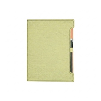 Carnet A5 en cuir personnalisé avec porte-stylo, tons pastel tendance 2026, idéal pour les cadeaux de bienvenue des nouveaux employés