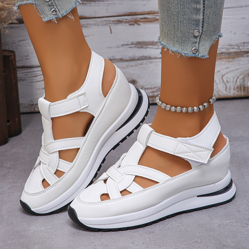 Women s white casual wedge sandals