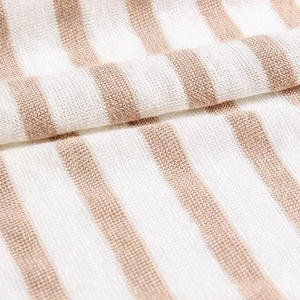 Tissu rayé 2*1 en <span class=keywords><strong>jersey</strong></span> tricoté pour vêtements, 60% <span class=keywords><strong>lin</strong></span>, 40% rayonne, doux et naturel, pour robe femme, protection UV, vêtements <span class=keywords><strong>de</strong></span> détente, t-shirt - Product Image 2