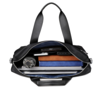Porte-documents professionnel pour ordinateur portable en nylon imperméable avec logo personnalisé, multi-poches, directement de l'usine