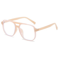 DOISYER Lunettes d'ordinateur anti-lumière bleue unisexe, monture carrée, design rétro, verres transparents, pour toutes les formes de visage