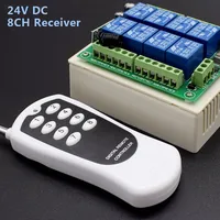 24V & 12V DC 8 Canaux Relais Rele Module Télécommande 8CH RF Récepteur + 433Mhz Transmetteur Momentané Verrouillé Bascule