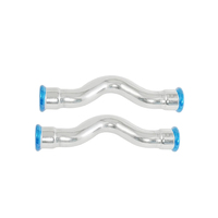 Accessoires de raccordement coudé pour conduite d'eau à double serrage à paroi mince en acier inoxydable 304 316 Tai'an Xinhaitai