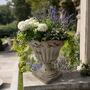 Vasi Alti di Lusso Moderni in Plastica, Colonne Romane Giganti, Vaso da Terra per Fiori, Bianco, per Matrimoni, Casa e Giardino - Product Image 1