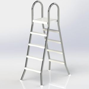<span class=keywords><strong>Échelle</strong></span> de <span class=keywords><strong>piscine</strong></span> hors sol robuste et sécurisée, structure en acier inoxydable, capacité de 500 livres, entrée/sortie - Product Image 2