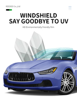 Film de fenêtre de voiture en céramique nano anti-reflet, isolation thermique, matériau PET, protection contre les rayons infrarouges et UV, VLT15% REEDEE Luxe 5+