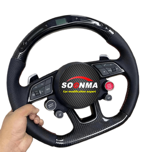 Volant en carbone semi-Alcantara <span class=keywords><strong>S</strong></span>-<span class=keywords><strong>Line</strong></span> avec bouton de démarrage pour <span class=keywords><strong>Audi</strong></span> Q8 SQ8 A3 A4 B9 <span class=keywords><strong>A5</strong></span> B8 A6 C7 A7 S3 S4 RS3 RS5 RS7 RS6 C8 - Product Image 5