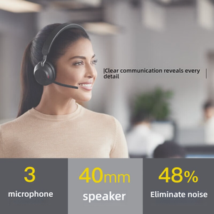Auriculares <span class=keywords><strong>Jabra</strong></span> Evolve2 65 MS Estéreo Negros para Computadora con Cancelación de Ruido para Servicio al Cliente, Reuniones de Oficina, Aprendizaje Remoto, Micrófono - Product Image 5
