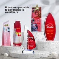 Trophée personnalisable en cristal gravé en forme de cœur, écologique, pour la Journée des infirmières de Dabai, imprimé UV, pour les bénévoles anti-épidémiques
