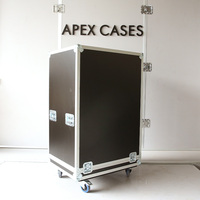 APEX CASES OEM Système audio avec couvercle renforcé, Flight case professionnel robuste en stratifié alvéolé pour enceintes de scène DJ