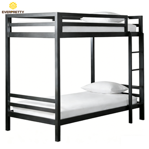 เตียงสองชั้นเดี่ยวแบบเหล็กแข็งแรงทนทานสำหรับเด็ก พร้อมบันได  เหมาะสำหรับหอพักโรงเรียน อพาร์ทเมนท์ <span class=keywords><strong>คอน</strong></span><span class=keywords><strong>โด</strong></span> - Product Image 3