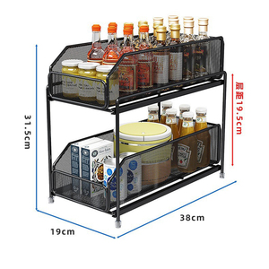 Gabinete de Cocina Moderno de 2 Niveles Apilable, Deslizante, Extraíble, Estantes para Gabinetes de Cocina, para Gabinetes de Cocina Chinos - Product Image 6