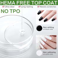 KODIES GEL Diamond Shine Top Coat Recarga sin necesidad de limpiar Acabado en gel Libre de HEMA Libre de TPO Esmalte en gel UV p