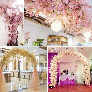 Ramas <span class=keywords><strong>de</strong></span> Flores <span class=keywords><strong>de</strong></span> Cerezo Artificiales Hechas a Mano para Decoración <span class=keywords><strong>de</strong></span> Arcos en Bodas, Acción <span class=keywords><strong>de</strong></span> Gracias, San Valentín, Día <span class=keywords><strong>de</strong></span> la Madre, Flores <span class=keywords><strong>de</strong></span> Seda para Manualidades - Product Image 2