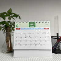 Pemasok sampel gratis grosir pesanan khusus ukuran kecil Spiral ikat harian kutipan inspirasional meja tenda kalender selamanya