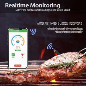 Nouveau Thermomètre de cuisson intelligent sans fil Bluetooth numérique pour aliments, avec écran, pour barbecue, four et cuisine en extérieur - Product Image 2