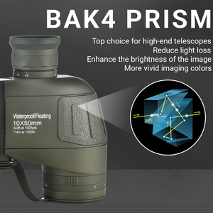 하이 퀄리티 7x50 항해 보트 낚시를위한 거리 측정기 나침반 해양 방수 망원경과 성인을위한 쌍안경 - Product Image 3