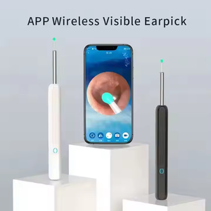 Nettoyeur d'oreilles visuel WiFi 2-en-1 avec caméra HD, lumière LED, rechargeable, endoscope intelligent portable pour l'élimination du cérumen - Product Image 2