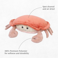 Crabe en peluche orange personnalisé 2025, jouet en peluche de dessin animé, cadeaux d'animaux marins pour enfants, garçons, filles, jouets de fête réalistes
