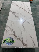 Vente flash - Panneau mural en PVC marbré brillant UV, imperméable, ignifuge et résistant à l'humidité, pour usage intérieur, domestique et commercial
