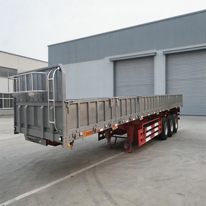 Semirremolque de Carga de 3 Ejes, 40 Pies, 40 <span class=keywords><strong>Toneladas</strong></span>, con Paredes Laterales, para Transporte de Carga - Product Image 2