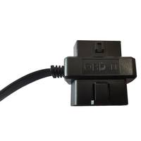 Cable de Extensión OBD J1962, 1 Macho a 2 Hembras, Divisor de 16 Pines, Conectado, Negro, Ruisheng