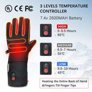 Professional Factory 7.4V <strong>Rechargeable</strong> Lithium Battery <strong>Heated</strong> <strong>Gloves</strong> With Fingers and Back Hand Heating Waterproof - Product Image 3