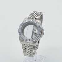 Reloj de Acero Inoxidable 316L con Movimiento NH34 NH35, Cristal de Zafiro de 40 mm, Ventana de Fecha, Fondo Transparente, GMT