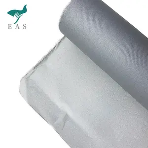 Tela de fibra de vidrio recubierta de un lado, 0,5mm, 580g/m2 S.S, pigmento de aluminio con cable, para cortina de fuego, cortina de humo