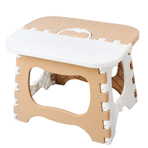 Foldable <b>Plastic</b> <b>Stool</b> Square PP Material Minimalist Design Modern Style Outdoor Furniture Bathroom Use - Product Image 1