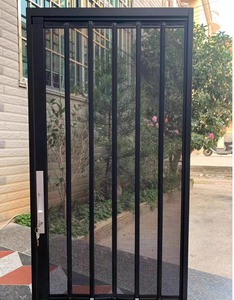 Porte coulissante pliante invisible en maille plissée avec cadre en aluminium moderne personnalisé pour fenêtre de maison, moustiquaire pour porte et fenêtre - Product Image 6
