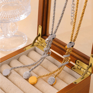 Ensemble de bijoux pour femme, collier et <span class=keywords><strong>bracelet</strong></span>, motif <span class=keywords><strong>serpent</strong></span> torsadé incrusté de strass en cristal, or 18 carats, produit transfrontalier très demandé - Product Image 2