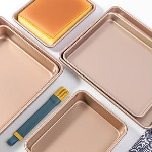 Fournitures de pâtisserie fiables, moules à gâteau rectangulaires en acier au carbone, profonds et robustes, pour poulet rôti savoureux et autres aliments - Product Image 1