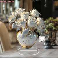 Estatua de Ángel, Adorno Acrílico, Decoración Plana 2D, Decoración Multifuncional