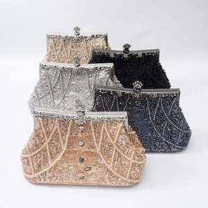 Sac à main en perles, sac <span class=keywords><strong>de</strong></span> soirée fait main, sac <span class=keywords><strong>de</strong></span> mariée, sac <span class=keywords><strong>de</strong></span> demoiselle d'honneur, sac <span class=keywords><strong>de</strong></span> mère, sac cheongsam - Product Image 3