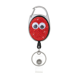 Cross-border clay easy-pull buckle glasses cute creative oval with back clip <b>backpack</b> keychain pull cord kit wholesale, in stock - Product Image 2