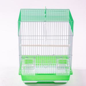 Gabbia per Pappagalli in Acciaio Inox con Nido Sospeso e Vassoio Antispruzzo, Mangiatoia per l'Allevamento di Uccelli in Metallo e Plastica - Product Image 3