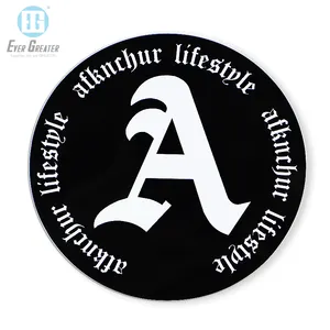 Logo personalizzato adesivo impermeabile, personalizzato stampato rotolo rotondo Logo del marchio di plastica carta sintetica adesivo in vinile PVC adesivo