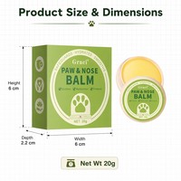 Baume pour les pattes et le museau des animaux Graci, crème protectrice hydratante apaisante naturelle pour chiens et chats, pattes sèches et gercées, 20g, vente en gros OEM