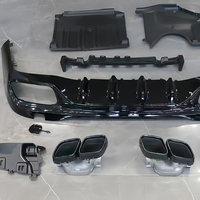 Design moderne, sorties d'échappement AMG, noir brillant, diffuseur arrière C63 pour Mercedes Benz Classe C W206 2022-2025 Sport
