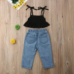 Conjuntos de Ropa para Muñecas Infantiles, Top Corto Sexy y Pantalones Vaqueros para Niñas, Venta al por Mayor en China - Product Image 4