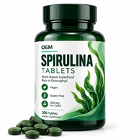 Comprimés de Spiruline Premium à Base de Plantes, Nutrition à la Chlorophylle pour Adultes Actifs, Bien-être Quotidien, Fournisseur OEM Marques Blanches
