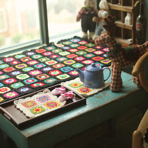 Y-F de margaritas Hippy de color negro, 90x40, funda de cojín para sofá y silla, manta para la abuela - Product Image 2