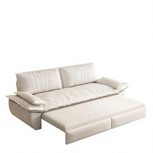 Sofá Cama Minimalista Convertible 3 en 1 Multifuncional Blanco con Almacenamiento, Fácil de Convertir - Cama Queen para Dormitorio y Sala de Estar - Product Image 3